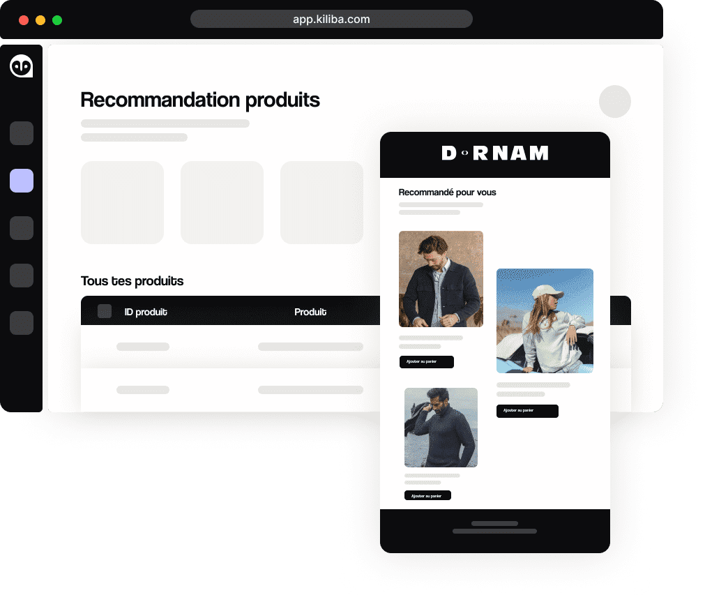 Recommandation produit kiliba